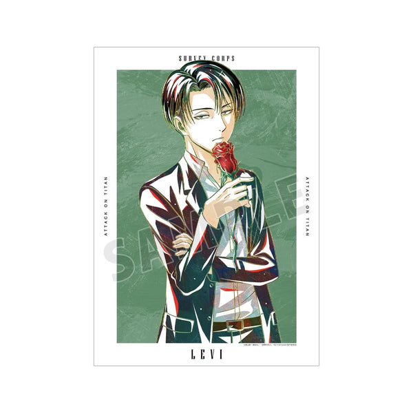 『進撃の巨人』描き下ろし リヴァイ Flower Shop ver. Ani-Art A3マット加工ポスター【202512再販】