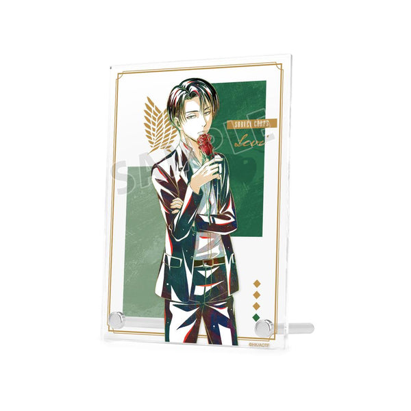 『進撃の巨人』描き下ろし リヴァイ Flower Shop ver. Ani-Art ダブルアクリルパネル【202512再販】