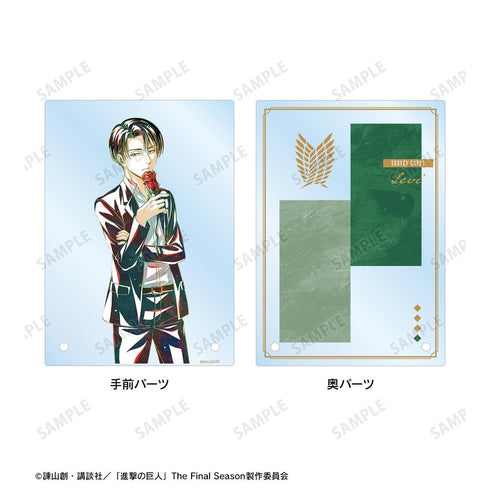 『進撃の巨人』描き下ろし リヴァイ Flower Shop ver. Ani-Art ダブルアクリルパネル【202507再販】