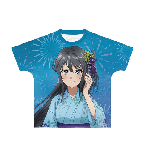 《青春猪男不会梦见出游姐妹》全新绘制插画 樱岛麻衣 浴衣版 全图T恤 男女通用款【202609再版】