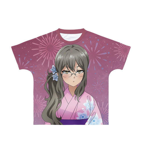『青春ブタ野郎はおでかけシスターの夢を見ない』描き下ろしイラスト 双葉理央 浴衣ver. フルグラフィックTシャツユニセックス【202501再販】