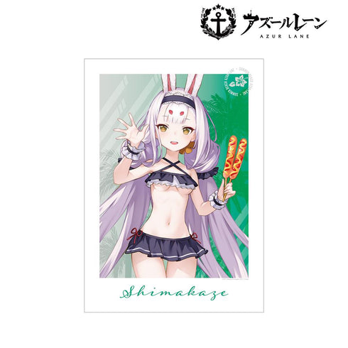 『アズールレーン』描き起こしイラスト 島風 水着ver. A3マット加工ポスター【202408再販】
