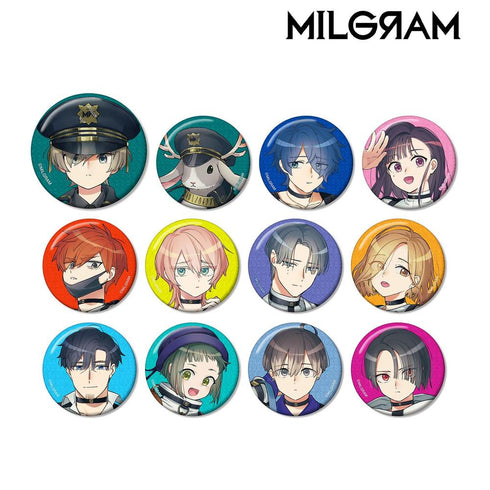 『MILGRAM -ミルグラム-』トレーディンググリッター缶バッジ(単位/BOX)【202606再販】