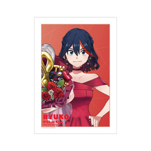 『キルラキル』描き下ろし 纏 流子 10周年 ドレスアップver. A3マット加工ポスター