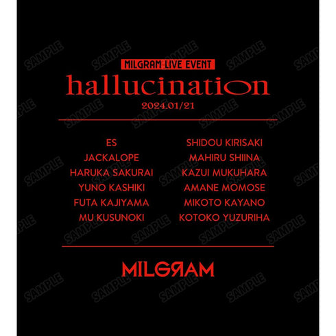 『MILGRAM -米爾格拉姆-』MILGRAM LIVE EVENT「hallucination」 官方男女通用T恤【202605再版】