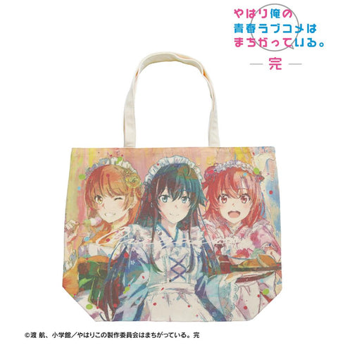 『やはり俺の青春ラブコメはまちがっている。完』描き下ろし 集合 和風メイド服ver. grunge CANVAS フルグラフィックトートバッグ【202503再販】