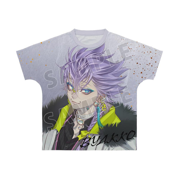 『ZONE-00』九条キヨ先生 描き下ろし 白狐 和装ver. フルグラフィックTシャツユニセックス【202501再販】