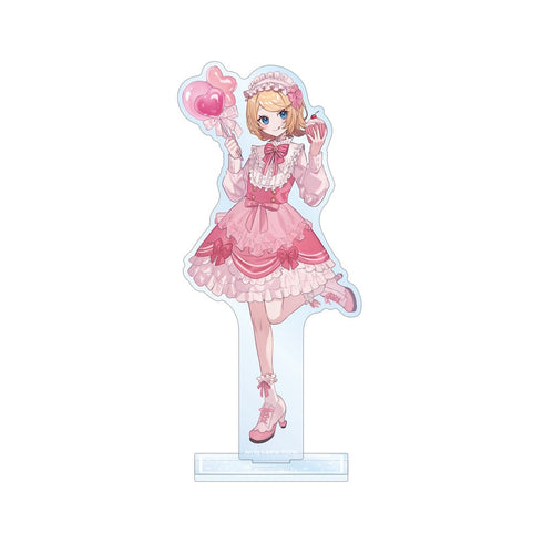 『桜ミク』描き下ろし 鏡音リン 桜パーティーver. Art by しゅがお BIGアクリルスタンド