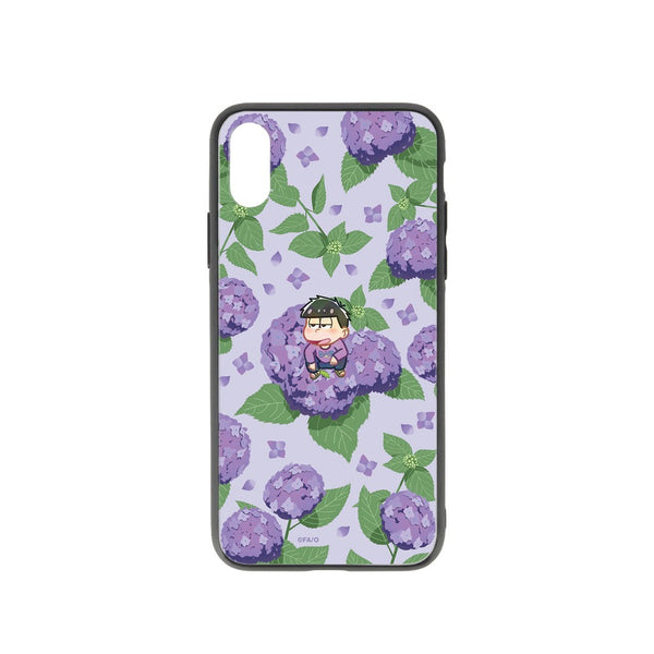 『おそ松さん』一松 Botania 角丸強化ガラスiPhoneケース