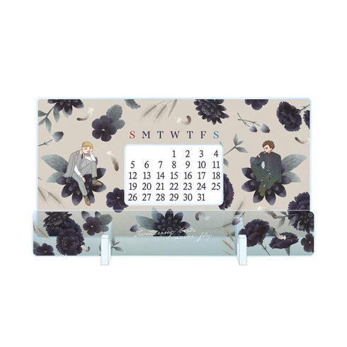 『囀る鳥は羽ばたかない』矢代&百目鬼 Botania 卓上アクリル万年カレンダー ver.B【202507再販】
