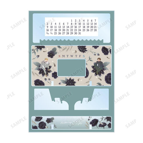 『囀る鳥は羽ばたかない』矢代&百目鬼 Botania 卓上アクリル万年カレンダー ver.B【202507再販】
