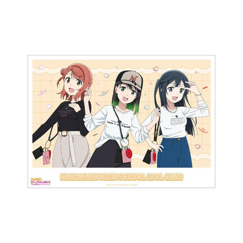 《Love Live! 虹咲学园校园偶像同好会》全新绘制插画 高咲侑&上原步梦&优木濑菜 同款穿搭版 A3哑光处理海报【202605再版】
