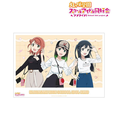 《Love Live! 虹咲学园校园偶像同好会》全新绘制插画 高咲侑&上原步梦&优木濑菜 同款穿搭版 A3哑光处理海报【202605再版】