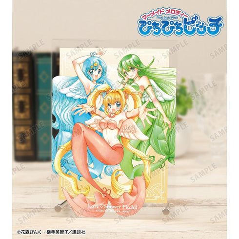 『ぴちぴちピッチ』花森ぴんく先生 描き下ろし 集合 羽を纏ったマーメイドver. A5アクリルパネル【202606再販】