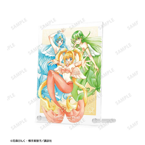 『ぴちぴちピッチ』花森ぴんく先生 描き下ろし 集合 羽を纏ったマーメイドver. A5アクリルパネル【202606再販】