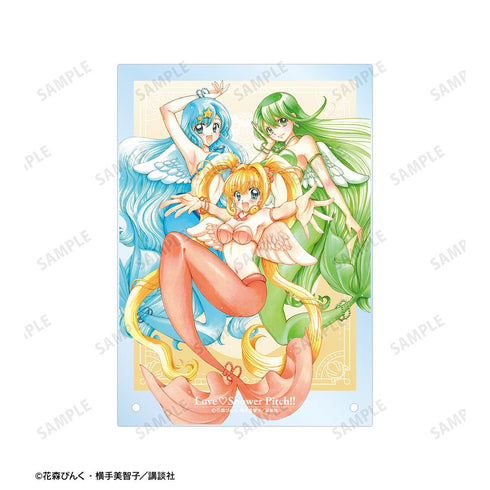 『ぴちぴちピッチ』花森ぴんく先生 描き下ろし 集合 羽を纏ったマーメイドver. A5アクリルパネル【202506再販】