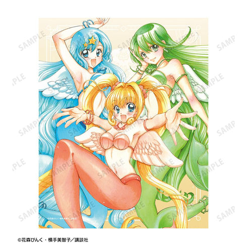 『ぴちぴちピッチ』花森ぴんく先生 描き下ろし 集合 羽を纏ったマーメイドver. キャンバスボード【202506再販】