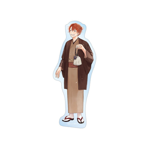 『みなと商事コインランドリー』缶爪さわ先生 描き下ろし 湊 晃 和服ver. ダイカットステッカー