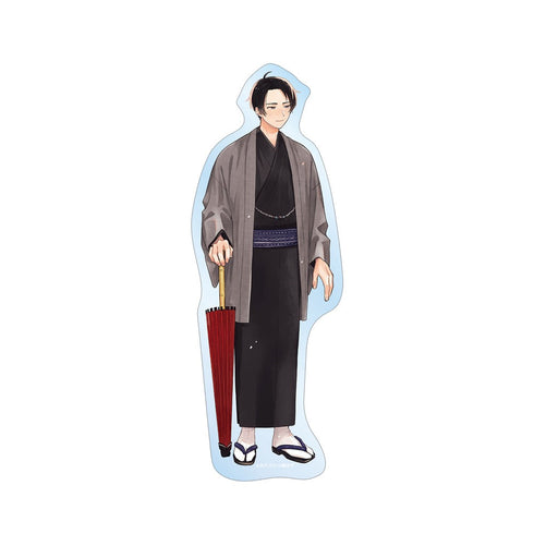 『みなと商事コインランドリー』缶爪さわ先生 描き下ろし 香月 慎太郎 和服ver. ダイカットステッカー