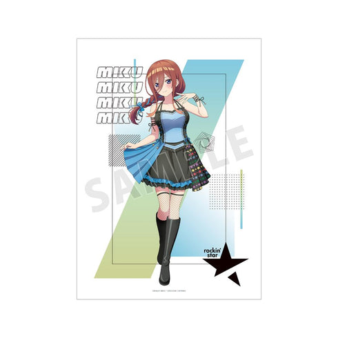 『五等分の花嫁∽』rockin’starコラボ 描き下ろし 中野三玖 ロックアイドルver. A3マット加工ポスター【202501再販】