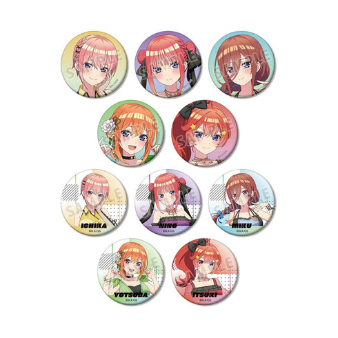 『五等分の花嫁∽』rockin’starコラボ 描き下ろし ロックアイドルver. トレーディングマット缶バッジ(単位/BOX)