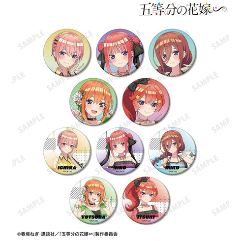 『五等分の花嫁∽』rockin’starコラボ 描き下ろし ロックアイドルver. トレーディングマット缶バッジ(単位/BOX)【202501再販】