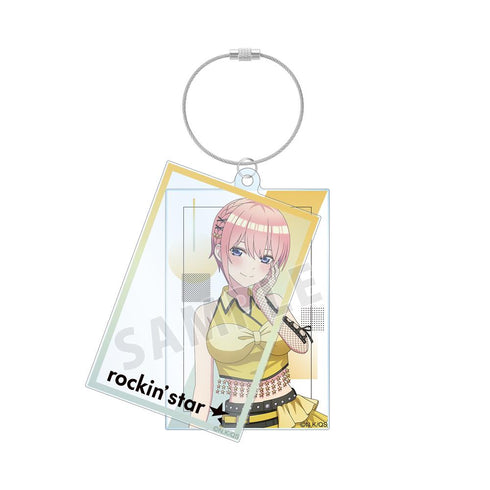 『五等分の花嫁∽』rockin’starコラボ 描き下ろし 中野一花 ロックアイドルver. 2連ワイヤーBIGアクリルキーホルダー【202501再販】