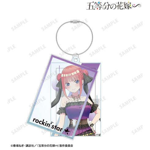 『五等分の花嫁∽』rockin’starコラボ 描き下ろし 中野二乃 ロックアイドルver. 2連ワイヤーBIGアクリルキーホルダー【202501再販】