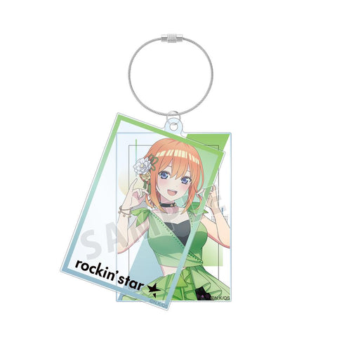 『五等分の花嫁∽』rockin’starコラボ 描き下ろし 中野四葉 ロックアイドルver. 2連ワイヤーBIGアクリルキーホルダー【202501再販】