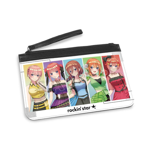 『五等分の花嫁∽』rockin’starコラボ 描き下ろし 集合 ロックアイドルver. PUレザーフラットポーチ【202501再販】
