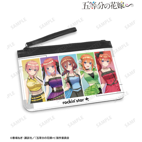 『五等分の花嫁∽』rockin’starコラボ 描き下ろし 集合 ロックアイドルver. PUレザーフラットポーチ【202501再販】