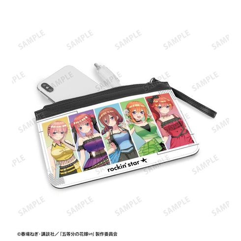 『五等分の花嫁∽』rockin’starコラボ 描き下ろし 集合 ロックアイドルver. PUレザーフラットポーチ【202501再販】