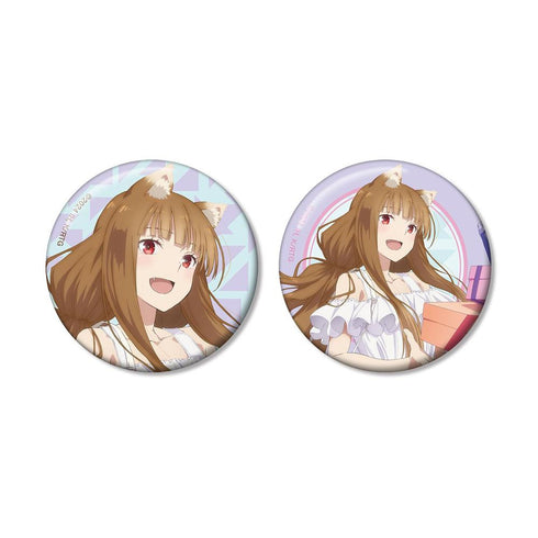 『狼と香辛料 MERCHANT MEETS THE WISE WOLF』描き下ろし ホロ キレイめファッションでお買い物ver. 缶バッジ2個セット【202603再販】