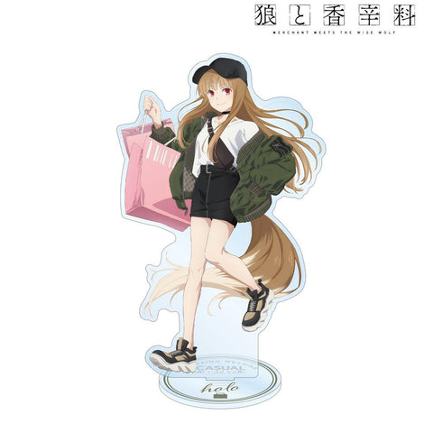 『狼と香辛料 MERCHANT MEETS THE WISE WOLF』描き下ろし ホロ カジュアルファッションでお買い物ver. BIGアクリルスタンド【202603再販】