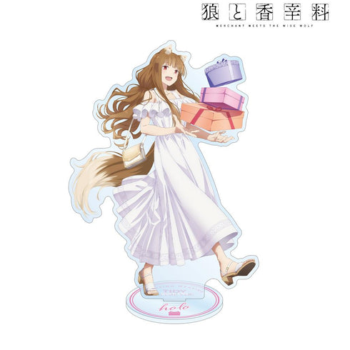 『狼と香辛料 MERCHANT MEETS THE WISE WOLF』描き下ろし ホロ キレイめファッションでお買い物ver. BIGアクリルスタンド【202502再販】