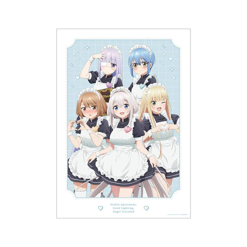 『ワンルーム、日当たり普通、天使つき。』描き下ろし 集合 メイドver. A3マット加工ポスター【202502再販】