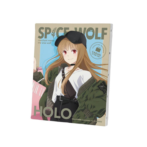 『狼と香辛料 MERCHANT MEETS THE WISE WOLF』描き下ろし ホロ カジュアルファッションでお買い物ver. キャンバスボード【202502再販】