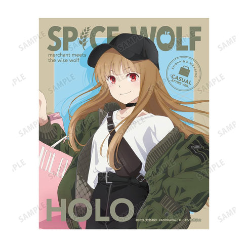 『狼と香辛料 MERCHANT MEETS THE WISE WOLF』描き下ろし ホロ カジュアルファッションでお買い物ver. キャンバスボード【202502再販】