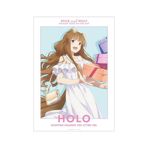 『狼と香辛料 MERCHANT MEETS THE WISE WOLF』描き下ろし ホロ キレイめファッションでお買い物ver. A3マット加工ポスター【202603再販】
