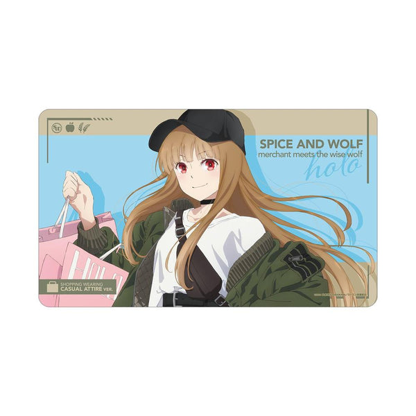 『狼と香辛料 MERCHANT MEETS THE WISE WOLF』描き下ろし ホロ カジュアルファッションでお買い物ver. マルチデスクマット【202607再販】