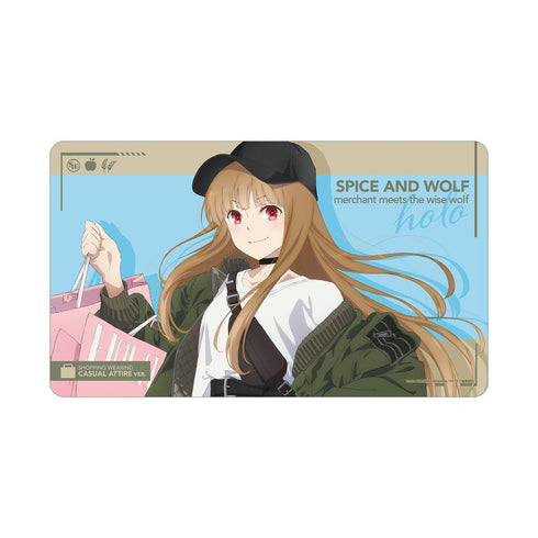 『狼と香辛料 MERCHANT MEETS THE WISE WOLF』描き下ろし ホロ カジュアルファッションでお買い物ver. マルチデスクマット【202502再販】