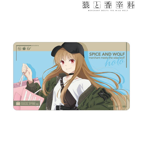 『狼と香辛料 MERCHANT MEETS THE WISE WOLF』描き下ろし ホロ カジュアルファッションでお買い物ver. マルチデスクマット【202603再販】