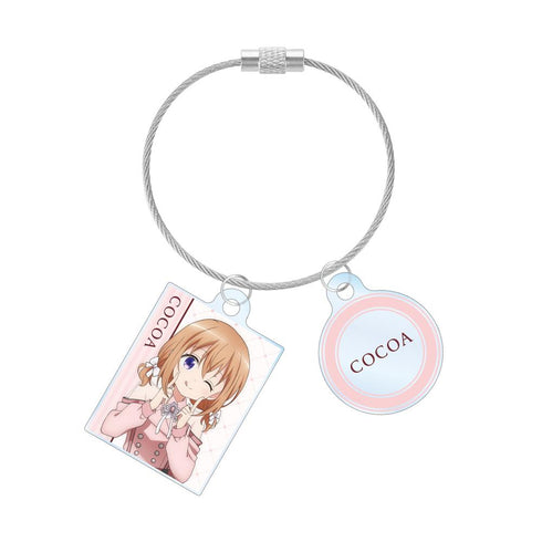 『ご注文はうさぎですか? BLOOM』描き下ろし ココア アイドル制服ver. 2連ワイヤーアクリルキーホルダー【202507再販】