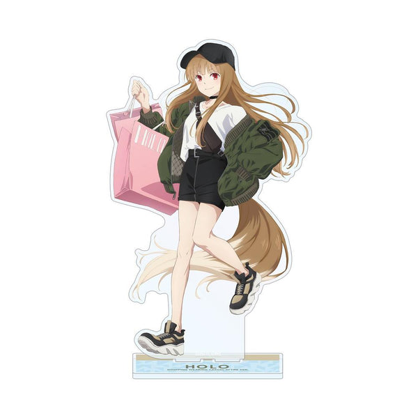 『狼と香辛料 MERCHANT MEETS THE WISE WOLF』描き下ろし ホロ カジュアルファッションでお買い物ver. 特大アクリルスタンド【202607再販】