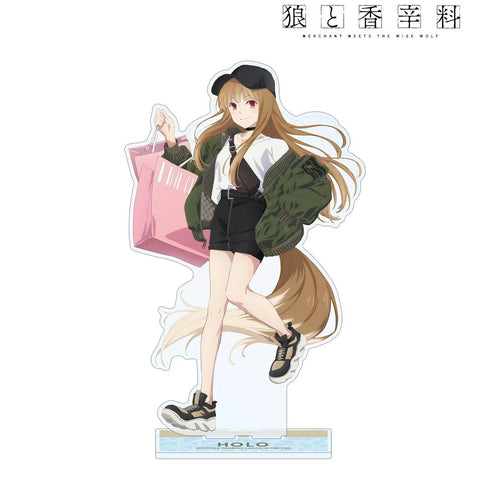 『狼と香辛料 MERCHANT MEETS THE WISE WOLF』描き下ろし ホロ カジュアルファッションでお買い物ver. 特大アクリルスタンド【202603再販】