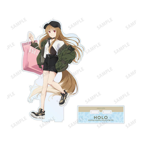 『狼と香辛料 MERCHANT MEETS THE WISE WOLF』描き下ろし ホロ カジュアルファッションでお買い物ver. 特大アクリルスタンド【202502再販】