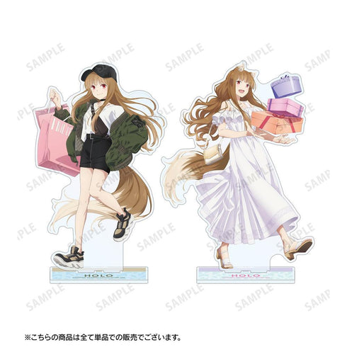 『狼と香辛料 MERCHANT MEETS THE WISE WOLF』描き下ろし ホロ カジュアルファッションでお買い物ver. 特大アクリルスタンド【202603再販】