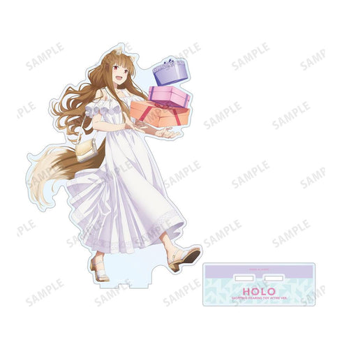 『狼と香辛料 MERCHANT MEETS THE WISE WOLF』描き下ろし ホロ キレイめファッションでお買い物ver. 特大アクリルスタンド【202603再販】