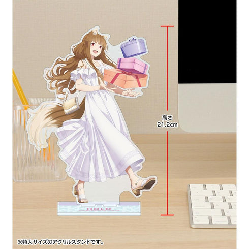 『狼と香辛料 MERCHANT MEETS THE WISE WOLF』描き下ろし ホロ キレイめファッションでお買い物ver. 特大アクリルスタンド【202603再販】