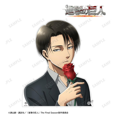 『進撃の巨人』描き下ろし リヴァイ Flower Shop ver. 特大ダイカットアクリルパネル【202504再販】